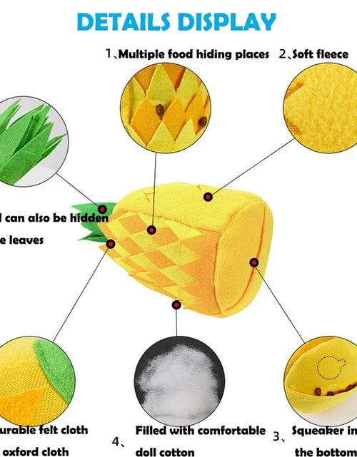 Load image into Gallery viewer, Dog Squeaky Toy, Interactive Dog Toy, Dog Puzzle Toy for Smelling Feeding Training, Dog Plush Toy for Small Medium and Large Dogs
