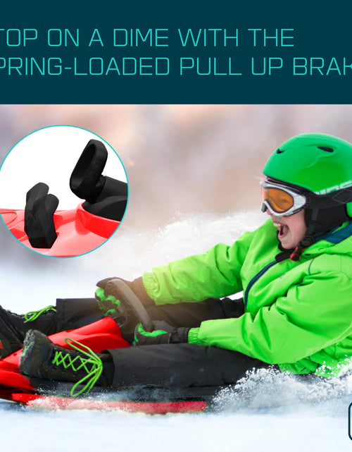 Load image into Gallery viewer, Stratos Bobsled for Kids, Steerable Snow Sled , Ages 3+ , Red
