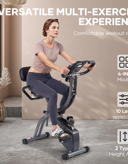 Load image into Gallery viewer, 3In1 Folding Exercise Bike Magnetic Upright Bike with Pulse Sensor Indoor Cycling Stationary Exercise Bike Perfect for Home Use

