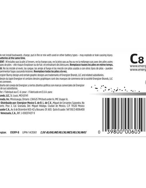 Load image into Gallery viewer, MAX C Batteries (8-Pack), C Cell Alkaline Batteries
