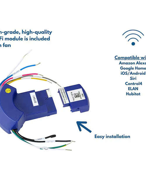 Load image into Gallery viewer, Vernal 60-In Painted Nickel with Painted Nickel Blades Integrated LED Covered Outdoor Smart Propeller Ceiling Fan with Light 5 -Blade
