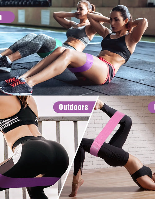 Load image into Gallery viewer, Resistance Bands for Legs and Butt Exercise Bands - Non Slip Elastic Booty Bands, 3 Levels Workout Bands Women Sports Fitness Band for Squat Glute Hip Training
