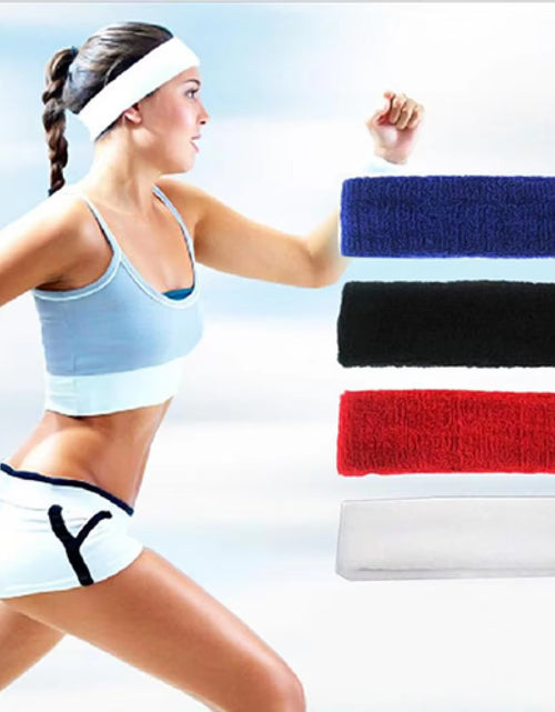 Load image into Gallery viewer, Quick Dry Sweatband Sports Yoga Fitness Stretch Sweat Hair Band Gym Sport Safety Headband Headwear
