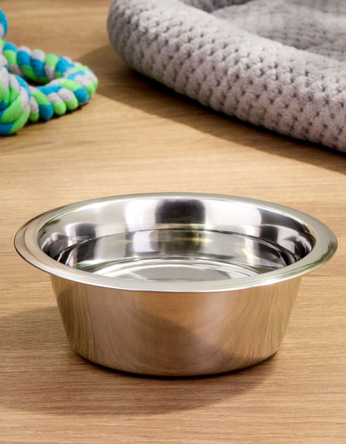 Load image into Gallery viewer, Stainless Steel Paw &amp; Beads Imprint Dog Bowl Small
