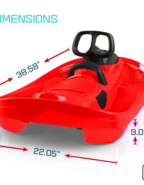 Load image into Gallery viewer, Stratos Bobsled for Kids, Steerable Snow Sled , Ages 3+ , Red
