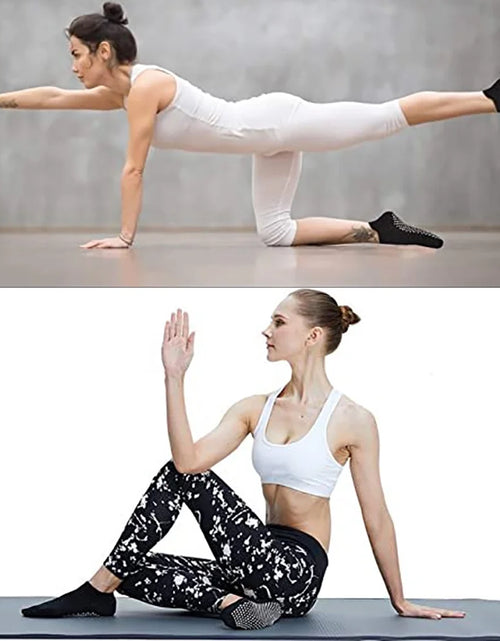 Load image into Gallery viewer, EASTIN 4 Pairs Non Slip Grip Socks Yoga Pilates Hospital Socks Sticky Grippers for Men Women
