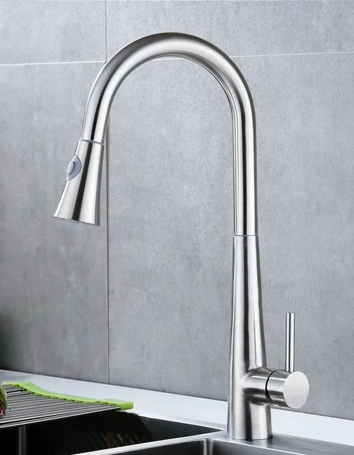 Load image into Gallery viewer, Brushed Kitchen Faucet  Smart Touch Kitchen Faucets Pull Out Kitchen Mixer Tap 304 Stainless Steel Sensor Kitchen Faucets
