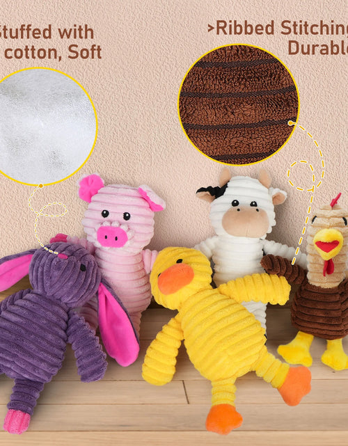 Load image into Gallery viewer, Dog Toys, 5 Pack, Squeaky Plush Dog Chew Toys Gift for Small Medium Large Dogs, Puppy
