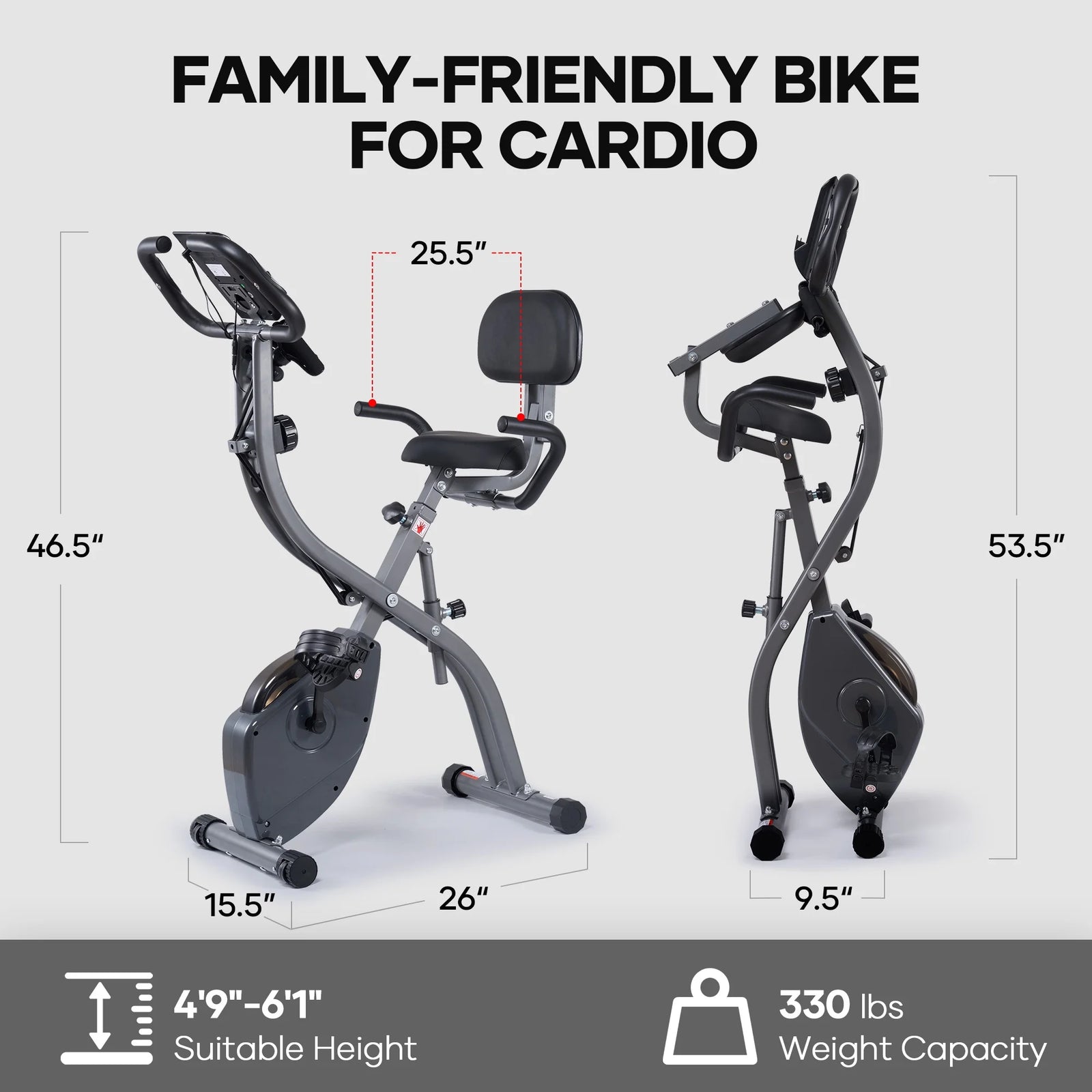 3In1 Folding Exercise Bike Magnetic Upright Bike with Pulse Sensor Indoor Cycling Stationary Exercise Bike Perfect for Home Use