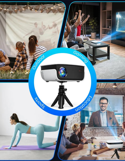 Load image into Gallery viewer, 1080P Mini Projector with Bluetooth,Keystone Correction,Up to Support 240'' Screen
