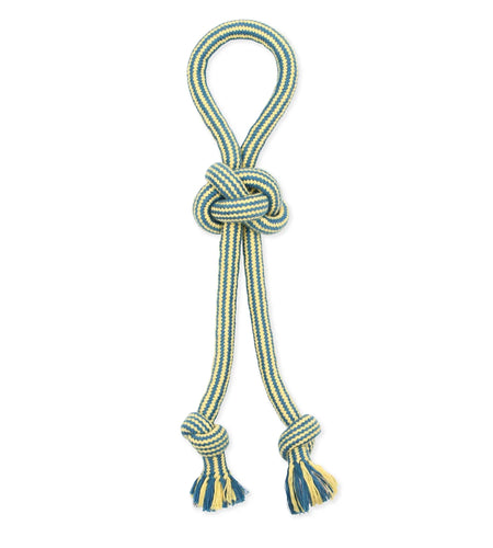 Flossy Chews 18" Extra Double-Tug Cotton-Blend Chew Dog Toy with Loop Handle, Asst Colors