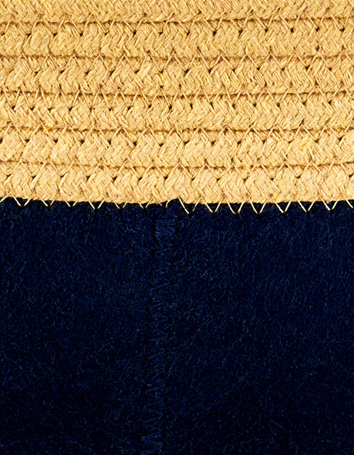 Load image into Gallery viewer, Oval Woven Felt Rope Cat Bed, with Catnip, Multicolored, 19"
