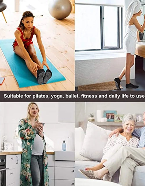 Load image into Gallery viewer, EASTIN 4 Pairs Non Slip Grip Socks Yoga Pilates Hospital Socks Sticky Grippers for Men Women
