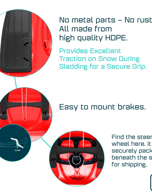 Load image into Gallery viewer, Stratos Bobsled for Kids, Steerable Snow Sled , Ages 3+ , Red
