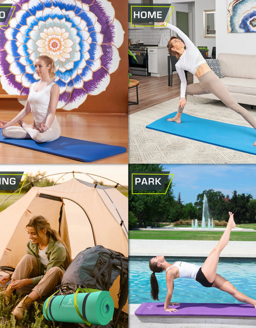 Load image into Gallery viewer, Extra Thick Yoga and Pilates Mat 1/2-Inch or 1-Inch Thick for Fitness
