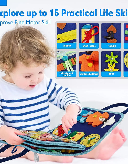 Load image into Gallery viewer, Montessori Toys for Toddler Boys, Busy Board Toy for Toddlers 1-3, Learning Educational Toys for 1 2 3 Year Old Boys Girls
