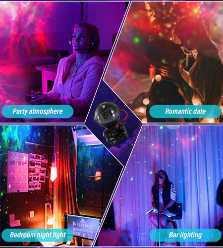 Astronaut Galaxy Projector, 8 Nebula Effects Galaxy Star Projector with Smare Remote Control, 360° Rotation Night Light for Valentines Day Gift/Birthday Gifts for Family, Friends