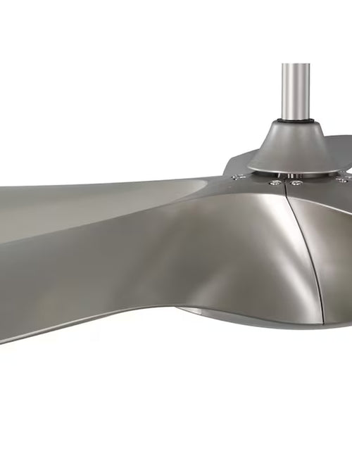 Load image into Gallery viewer, Vernal 60-In Painted Nickel with Painted Nickel Blades Integrated LED Covered Outdoor Smart Propeller Ceiling Fan with Light 5 -Blade
