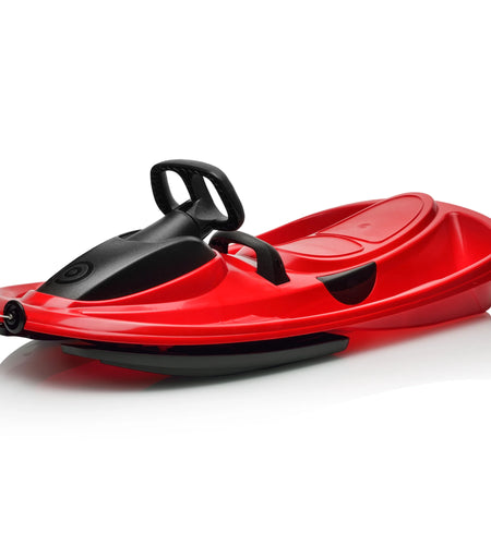 Stratos Bobsled for Kids, Steerable Snow Sled , Ages 3+ , Red