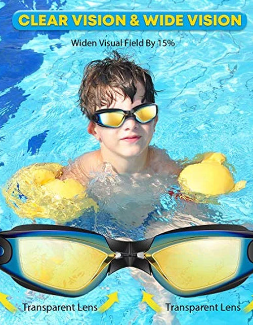 Load image into Gallery viewer, Kids Swim Goggles anti Fog Swimming Goggles Clear No Leaking for Child, Black
