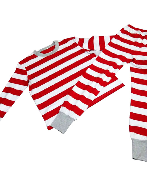 Load image into Gallery viewer, New Christmas Family Pajamas Set Long Sleeve Tops with Pants for Women Men Stripe Design Christmas Sleepwear Set Pyjama Femme
