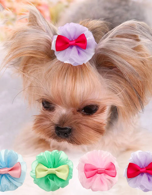 Load image into Gallery viewer, Pet Small Dogs Cat Faux Pearl Crown Shape Bows Hair Clips Head Decoration for Pets Puppy Hairpins Decor Grooming Accessoires
