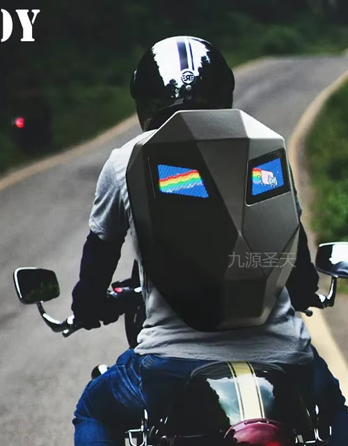 Load image into Gallery viewer, LED Locomotive Backpack Display Scree Business Travel Laptop Backpack Men Outdoor Expanded Motorcycle Cycling Backpack for Woman
