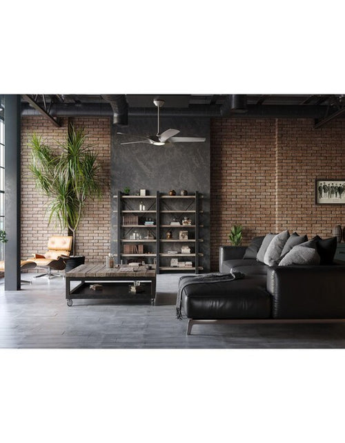 Load image into Gallery viewer, Vernal 60-In Painted Nickel with Painted Nickel Blades Integrated LED Covered Outdoor Smart Propeller Ceiling Fan with Light 5 -Blade
