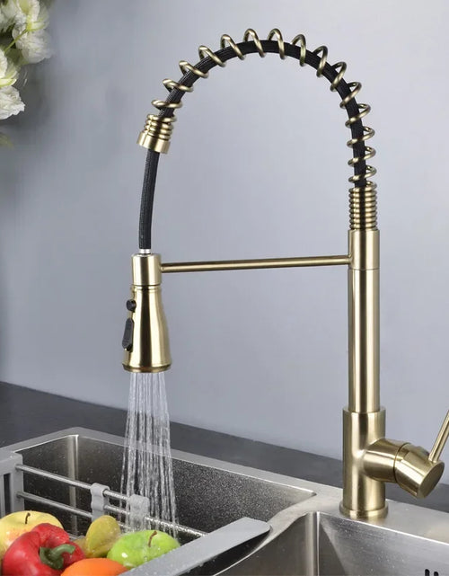 Load image into Gallery viewer, Brushed Kitchen Faucet  Smart Touch Kitchen Faucets Pull Out Kitchen Mixer Tap 304 Stainless Steel Sensor Kitchen Faucets
