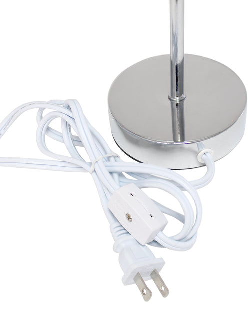 Load image into Gallery viewer, 11.81" Basic Chrome Mini Table Lamp with Fabric Shade, Blue
