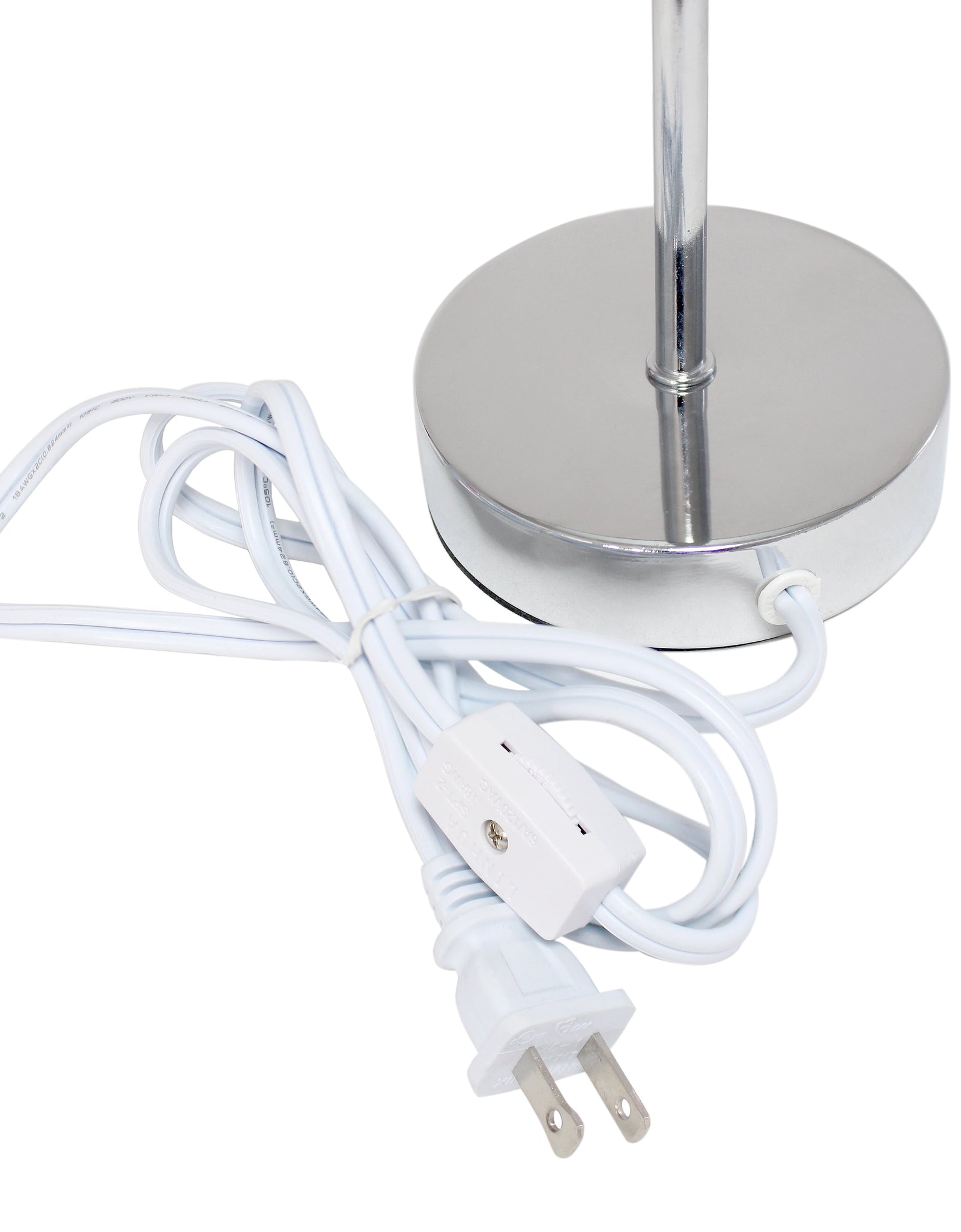 11.81" Basic Chrome Mini Table Lamp with Fabric Shade, Blue