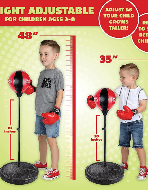 Load image into Gallery viewer, Kids Freestanding Speed Bag, 15", 2.2 Lb, Red &amp; Black
