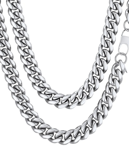 Load image into Gallery viewer, Men'S Stainless Steel Cuban Link Chain Necklace 10MM 18Inch Hip Hop Jewelry
