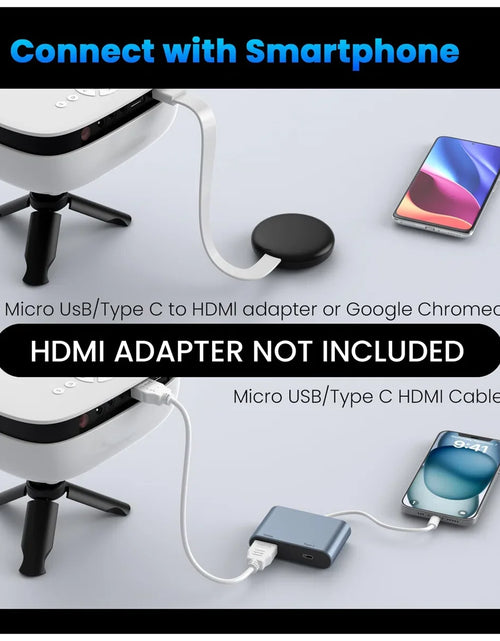 Load image into Gallery viewer, 1080P Mini Projector with Bluetooth,Keystone Correction,Up to Support 240'' Screen
