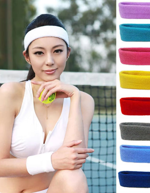 Load image into Gallery viewer, Quick Dry Sweatband Sports Yoga Fitness Stretch Sweat Hair Band Gym Sport Safety Headband Headwear
