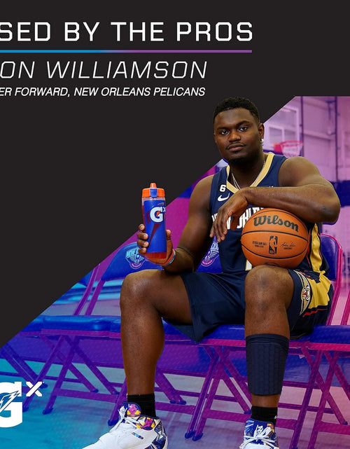 Load image into Gallery viewer, GX Bottle, Refillable Water Bottle, Nonslip, Blue, 30 Fl Oz
