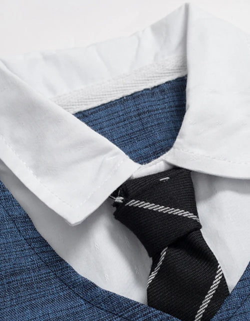 Load image into Gallery viewer, Summer Baby Romper Suit Newborn Boys Formal Clothing Children Hat + Jumpsuit + Shoes + Socks 4 Pieces Outfit Blue Costume
