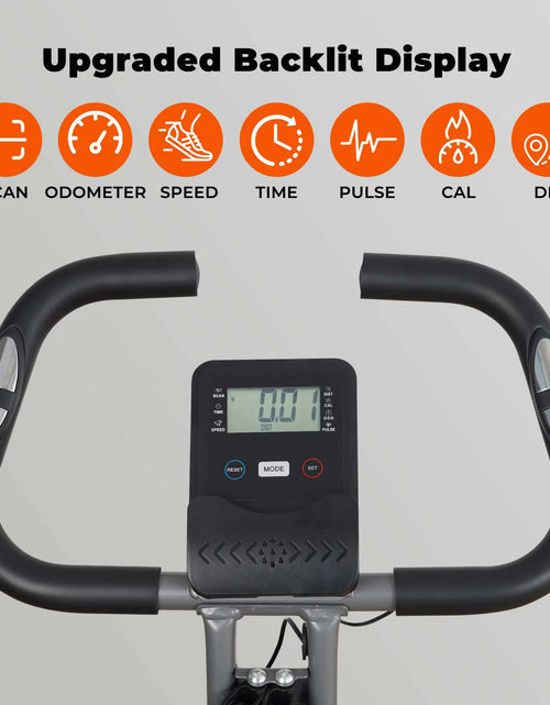 Load image into Gallery viewer, Folding Exercise Bike 3 in 1 Magnetic Stationary Recumbent Bike 10 Level Resistance for Home Use with Arm Resistance Bands
