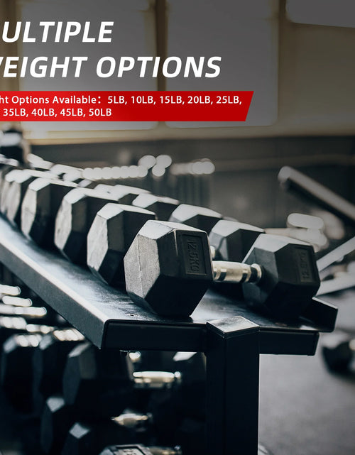 Load image into Gallery viewer, Rubber Encased Hex Dumbbell, Black, 10 Lb
