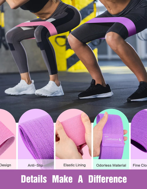 Load image into Gallery viewer, Resistance Bands for Legs and Butt Exercise Bands - Non Slip Elastic Booty Bands, 3 Levels Workout Bands Women Sports Fitness Band for Squat Glute Hip Training
