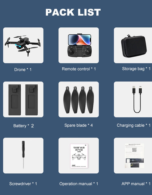 Load image into Gallery viewer, Drone with 4K HD Dual Camera for Kids Adults, Wifi FPV RC Quadcopter with One Key Start, Headless Mode, Foldable Mini Drone Toys Gifts for Kids Beginners
