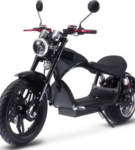 Raven 60V 30Ah 2500W Lithium Electric Cafe Motorcycle Black