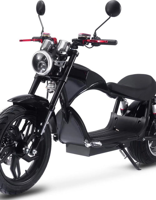 Load image into Gallery viewer, Raven 60V 30Ah 2500W Lithium Electric Cafe Motorcycle Black

