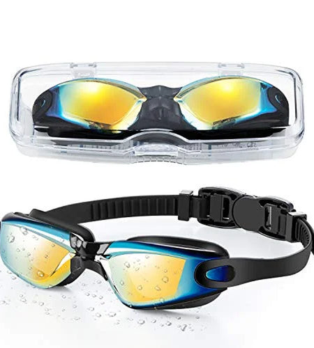 Kids Swim Goggles anti Fog Swimming Goggles Clear No Leaking for Child, Black