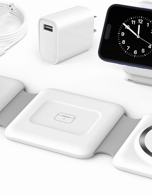 Load image into Gallery viewer, Magnetic Wireless Charger Compatible for Iphone: Fodable 3 in 1 Charging Station for Apple Multiple Devices - Travel Charging Pad Dock Compatible for Iphone 15 14 13 12 Pro Max plus &amp; Airpod
