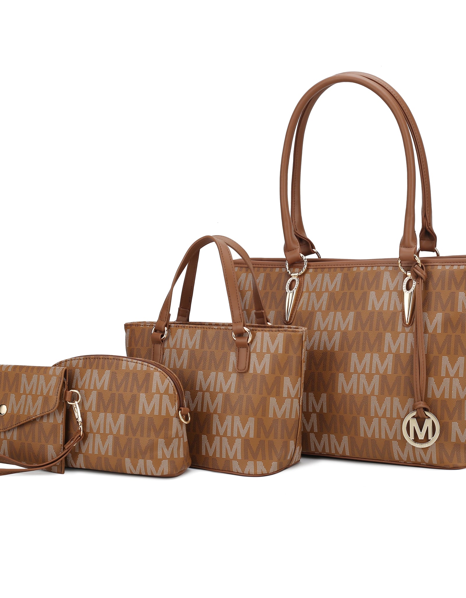 Marimar Women'S Tote Bag with Pouch and Wristlet, Signature 4 Piece Set by Mia K - Red