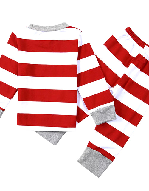 Load image into Gallery viewer, New Christmas Family Pajamas Set Long Sleeve Tops with Pants for Women Men Stripe Design Christmas Sleepwear Set Pyjama Femme
