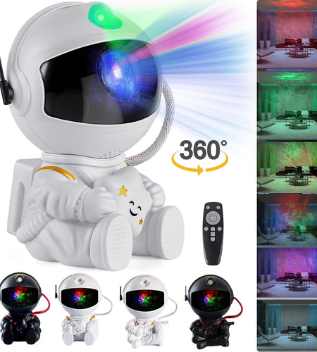 Astronaut Projector Night Light, Star Projector Galaxy Night Light, Astronaut Starry Nebula Ceiling LED Lamp with Timer and Remote, Gift for Kids Adults for Bedroom, Christmas, Birthdays, White