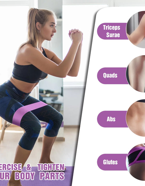 Load image into Gallery viewer, Resistance Bands for Legs and Butt Exercise Bands - Non Slip Elastic Booty Bands, 3 Levels Workout Bands Women Sports Fitness Band for Squat Glute Hip Training
