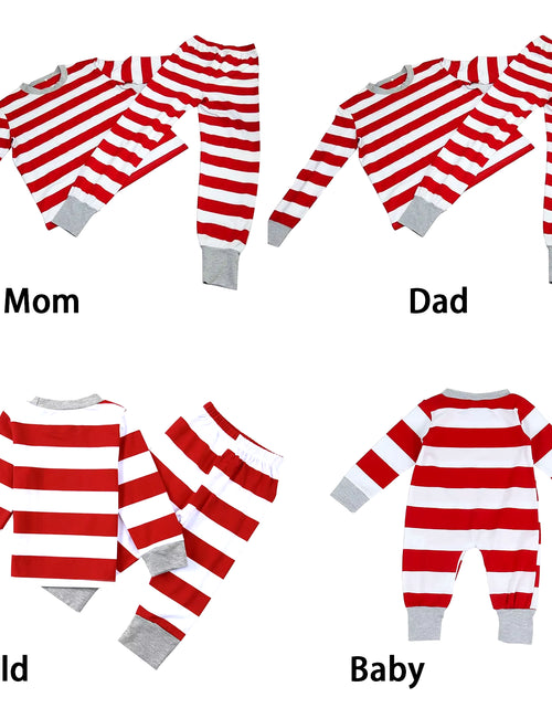 Load image into Gallery viewer, New Christmas Family Pajamas Set Long Sleeve Tops with Pants for Women Men Stripe Design Christmas Sleepwear Set Pyjama Femme
